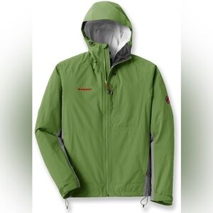 Mammut Alpine Green rain jacket